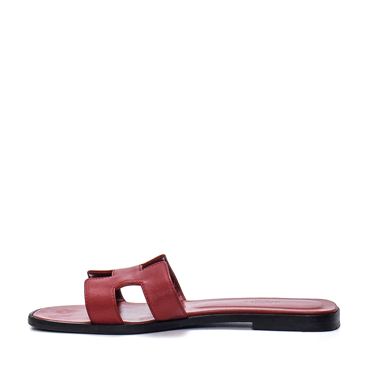 Hermes - Brick Leather Oran Sandals